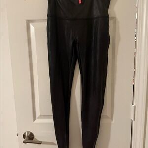 SPANX‎ Faux Leather Leggings sz XL